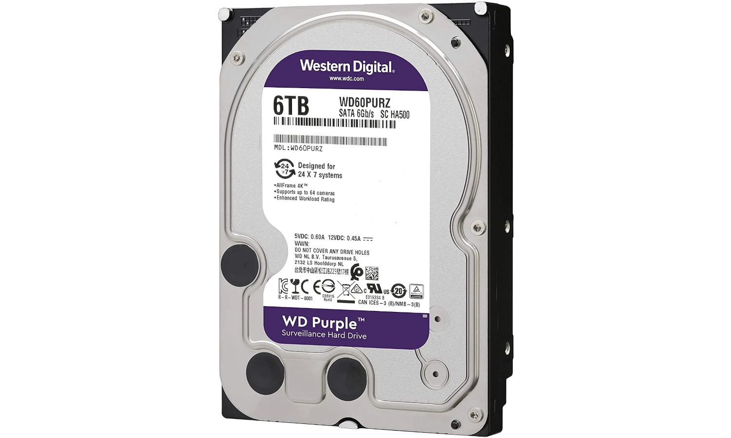 6TB WD Purple WD60PURZ SATA3 Hard Disk