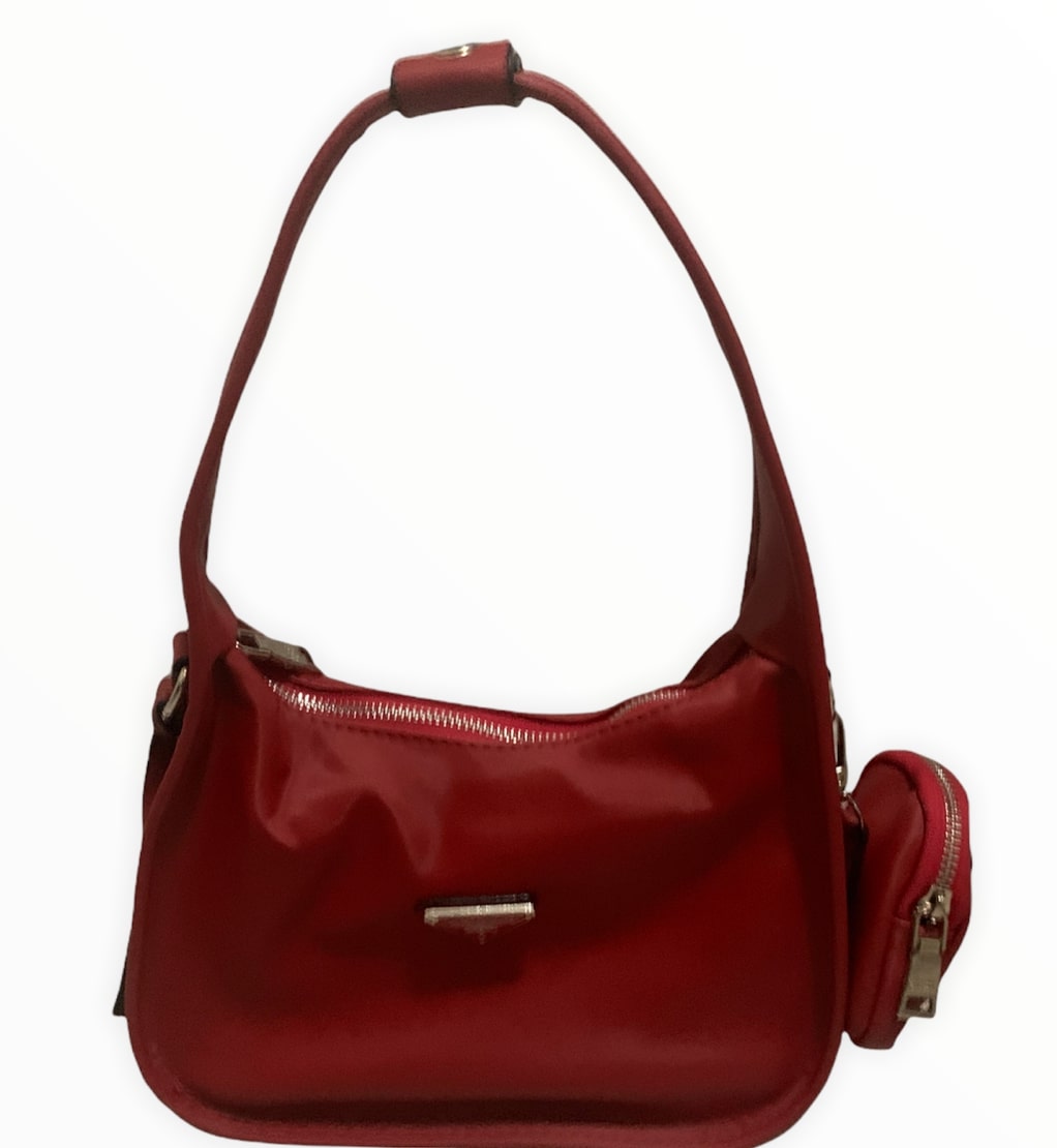 Prada Kırmızı Kadın Suni Deri Omuz Çantası