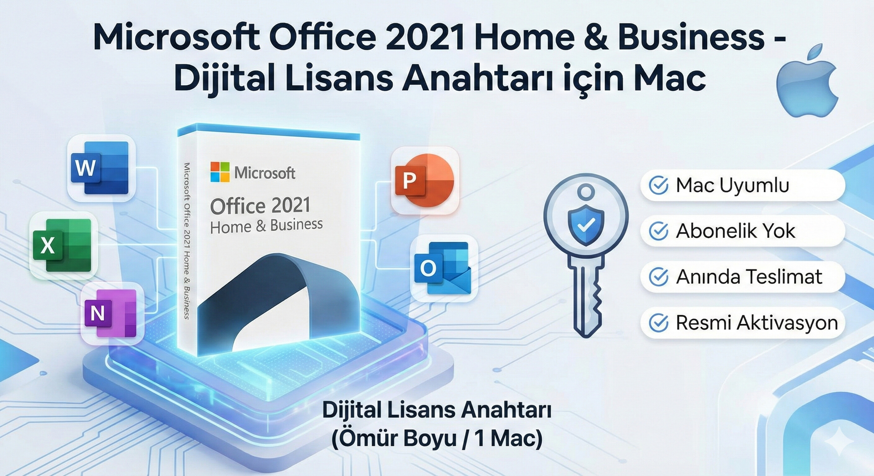Office 2021 Ev İş Dijital Lisans Anahtarı Mac için
